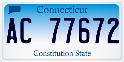 CT license plate AC77672