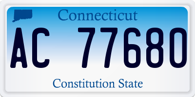 CT license plate AC77680