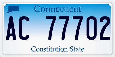 CT license plate AC77702