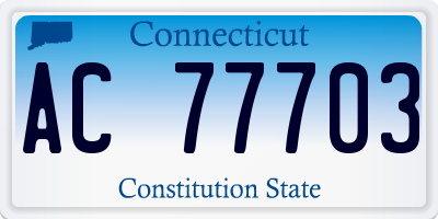 CT license plate AC77703