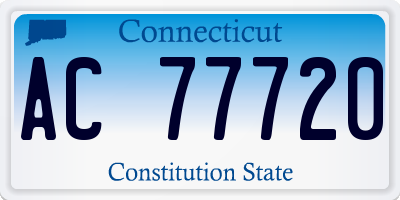 CT license plate AC77720