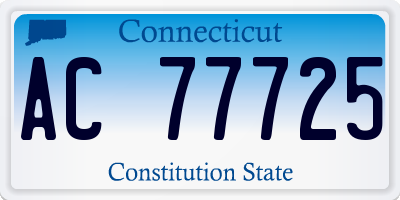 CT license plate AC77725