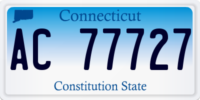 CT license plate AC77727