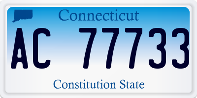 CT license plate AC77733