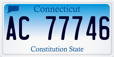 CT license plate AC77746
