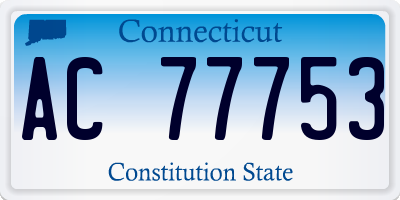 CT license plate AC77753