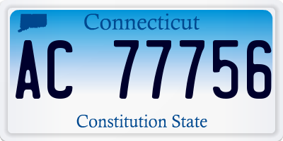 CT license plate AC77756