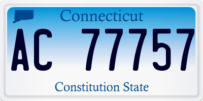 CT license plate AC77757