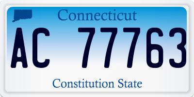 CT license plate AC77763
