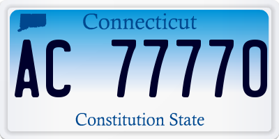 CT license plate AC77770
