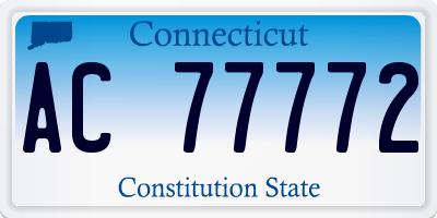 CT license plate AC77772