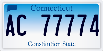 CT license plate AC77774