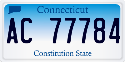 CT license plate AC77784