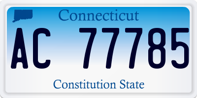 CT license plate AC77785