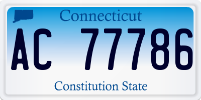 CT license plate AC77786