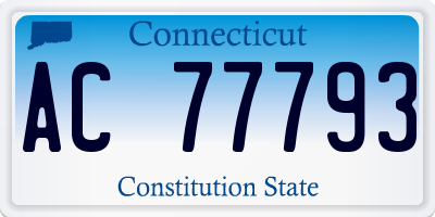 CT license plate AC77793