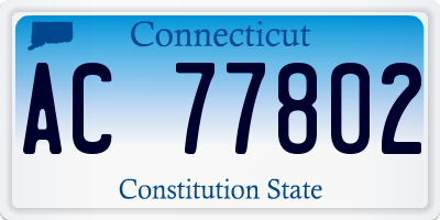 CT license plate AC77802