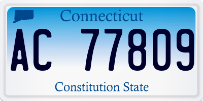 CT license plate AC77809