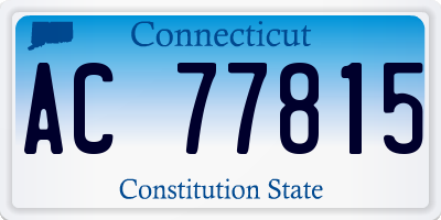CT license plate AC77815
