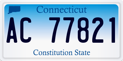 CT license plate AC77821