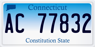 CT license plate AC77832