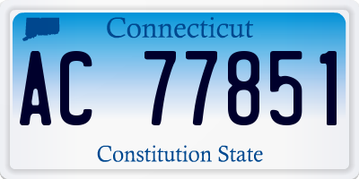 CT license plate AC77851
