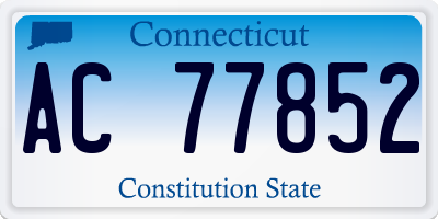 CT license plate AC77852