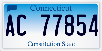 CT license plate AC77854