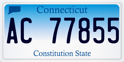 CT license plate AC77855