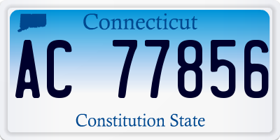 CT license plate AC77856