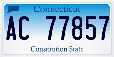 CT license plate AC77857