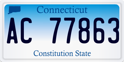 CT license plate AC77863