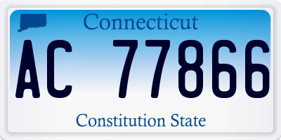 CT license plate AC77866