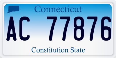 CT license plate AC77876