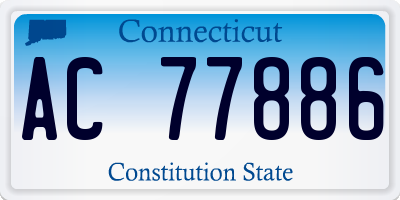 CT license plate AC77886