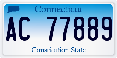CT license plate AC77889