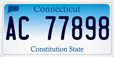 CT license plate AC77898