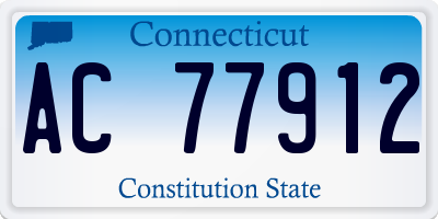 CT license plate AC77912