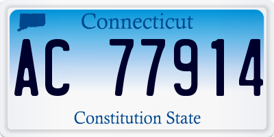 CT license plate AC77914
