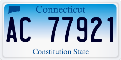 CT license plate AC77921