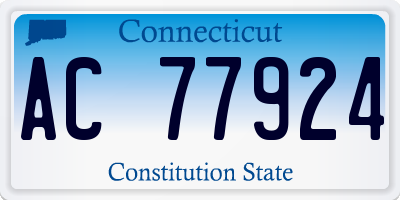 CT license plate AC77924