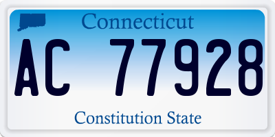 CT license plate AC77928