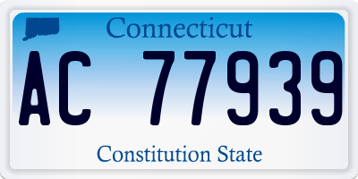 CT license plate AC77939