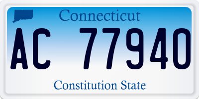 CT license plate AC77940