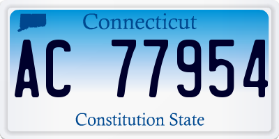 CT license plate AC77954