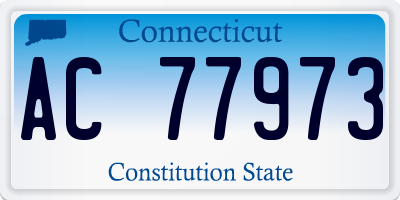 CT license plate AC77973