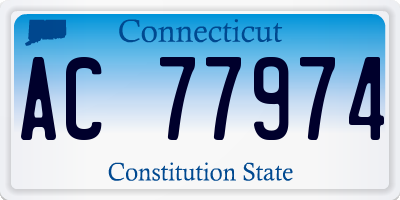 CT license plate AC77974