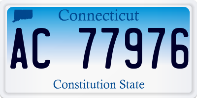 CT license plate AC77976