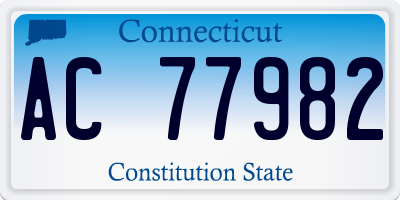 CT license plate AC77982