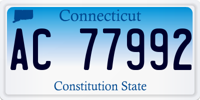 CT license plate AC77992